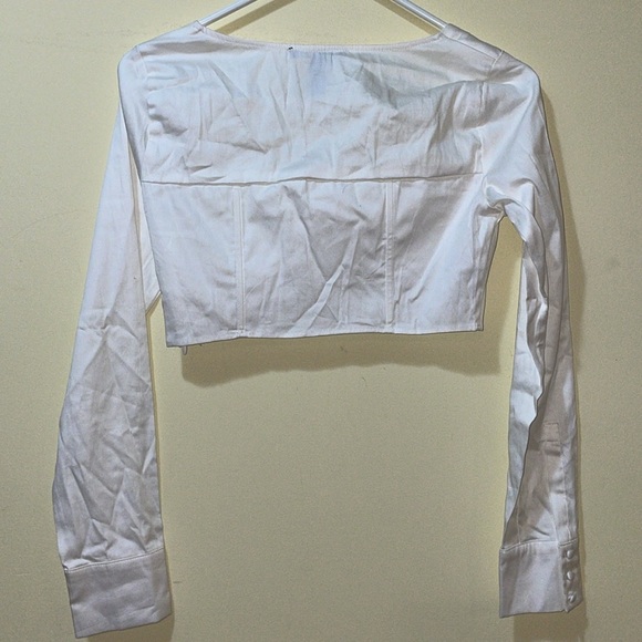 Womens New Forever 21 White Crop Top - Picture 7 of 7